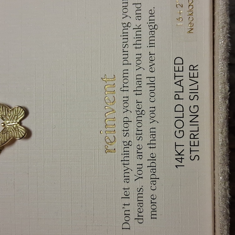 Isabella Gold Plated Butterfly Necklace - Picture 4 of 6